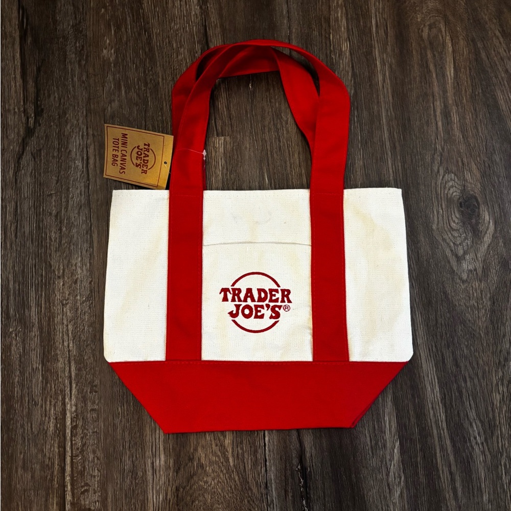 Trader Joe’s Red and White Mini Tote Bag